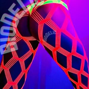 Worlds Sexiest Fishnet Tights Quad Fence Pattern, Certainly Fiery Pink